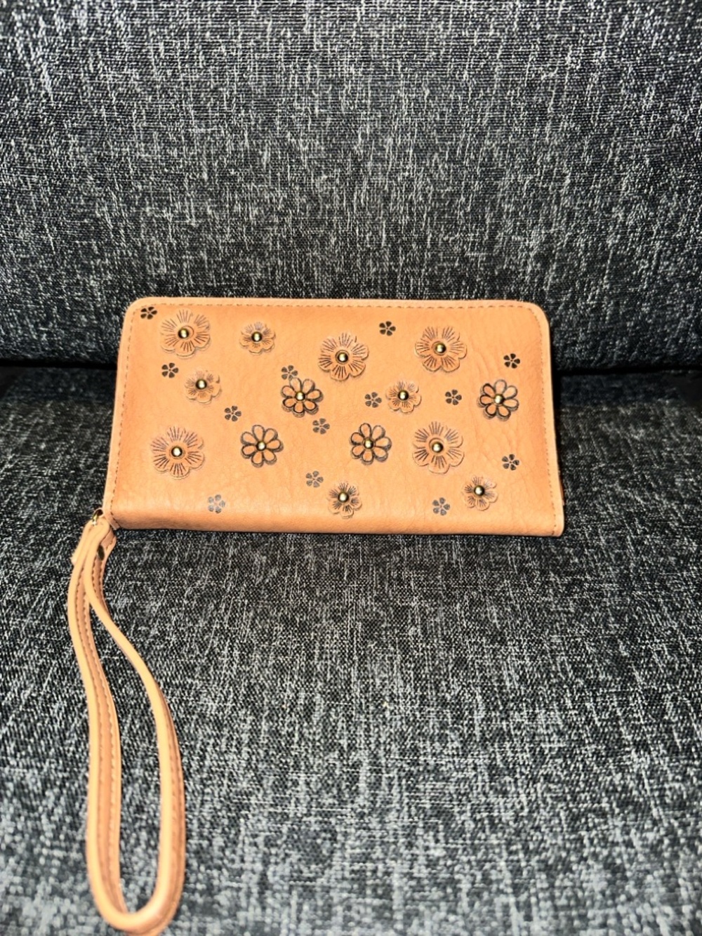 Brighton Stella floral embroidered leather wallet organizer clutch